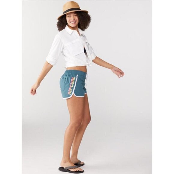 💕RIP CURL💕 Surf Revival 3" Boardshort ~ Swim Coverup Shorts Blue Large L NWT - Picture 7 of 16